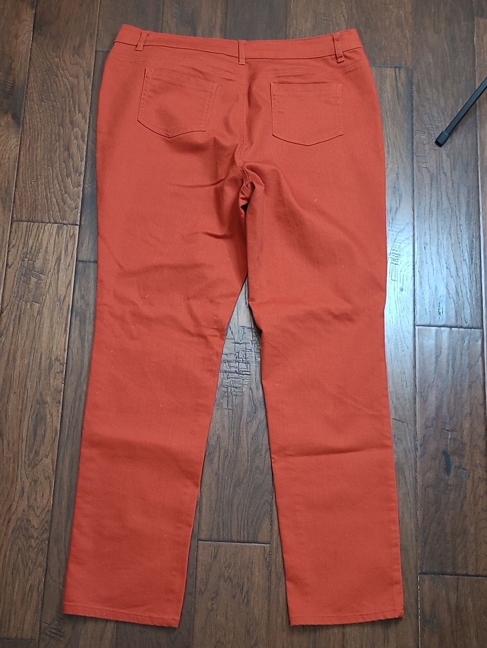 Ashley Stewart Dark Orange Jeans with Faux front pockets size 18 - Picture 2 of 7